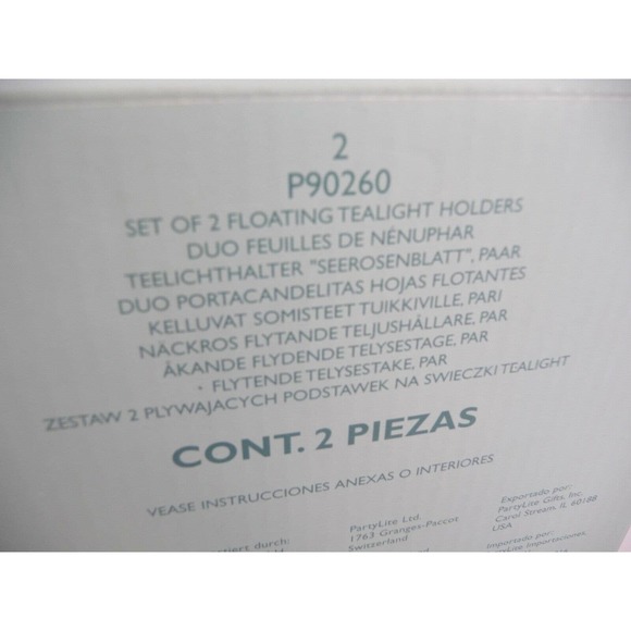 Partylite Set of 2 Floating Tea Light Holders Frog & Gecko on Lily Pads P90260 - Picture 4 of 6